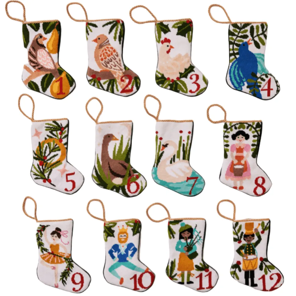 12 Days - 3 French Hens Bauble Stocking