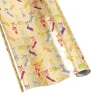 A History of Shoes Foil Embossed Metallic Gift Wrapping Paper in Gold - 30" x 6' Roll