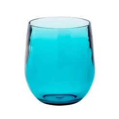 Acrylic 12oz Tumbler Glass in Turquoise - 1 Each