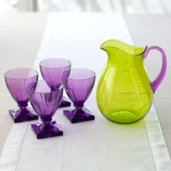 Acrylic Pitcher in Green with Amethyst Handle - 1 Each