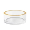 Acrylic Wine Bottle Coaster in Clear with Gold Rim - 1 Each