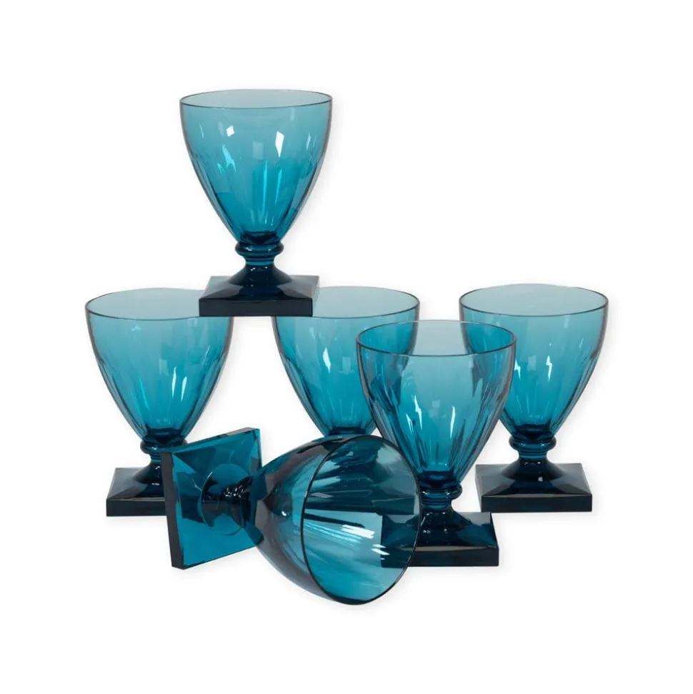 Acrylic Wine Goblet in Turquoise - 8.5oz