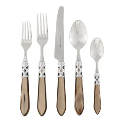 Aladdin Brilliant Taupe Five-Piece Place setting