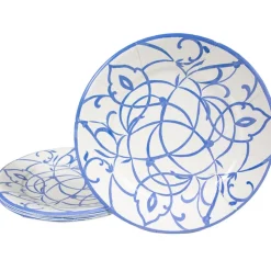Algarve Ceramic Blue Dinner Plates - 8 Per Package