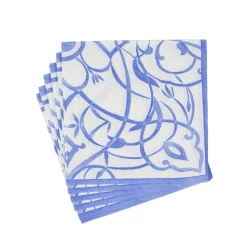 Algarve Ceramic Blue Paper Linen Dinner Napkins - 12 Per Package