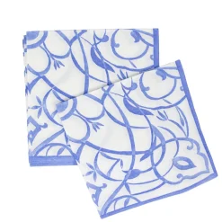 Algarve Ceramic Blue Paper Linen Dinner Napkins - 12 Per Package