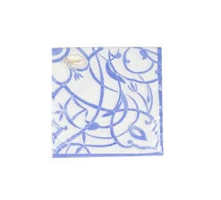 Algarve Ceramic Blue Paper Linen Dinner Napkins - 12 Per Package