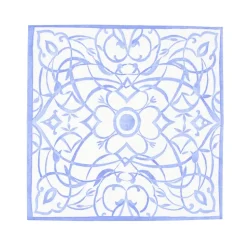 Algarve Ceramic Blue Paper Linen Cocktail Napkins - 15 Per Package