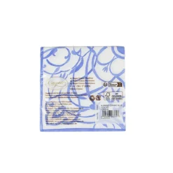 Algarve Ceramic Blue Paper Linen Cocktail Napkins - 15 Per Package