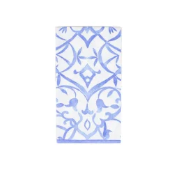 Algarve Ceramic Blue Paper Linen Guest Towel Napkins - 12 Per Package
