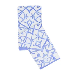 Algarve Ceramic Blue Paper Linen Guest Towel Napkins - 12 Per Package