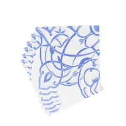 Algarve Ceramic Blue Paper Linen Luncheon Napkins - 15 Per Package