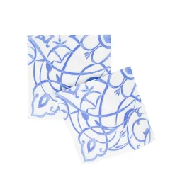 Algarve Ceramic Blue Paper Linen Luncheon Napkins - 15 Per Package