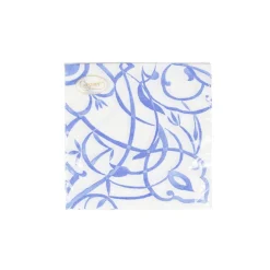 Algarve Ceramic Blue Paper Linen Luncheon Napkins - 15 Per Package