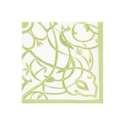 Algarve Paper Linen Cocktail Napkins in Moss - 15 Per Package