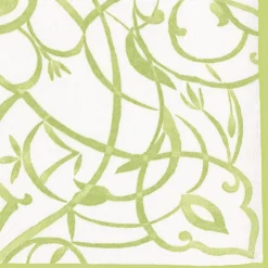 Algarve Paper Linen Dinner Napkins in Moss - 12 Per Package