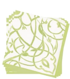 Algarve Paper Linen Dinner Napkins in Moss - 12 Per Package