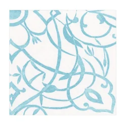 Algarve Paper Linen Luncheon Napkins in Aqua - 15 Per Package