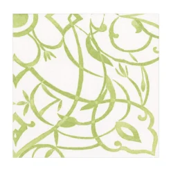Algarve Paper Linen Luncheon Napkins in Moss - 15 Per Package