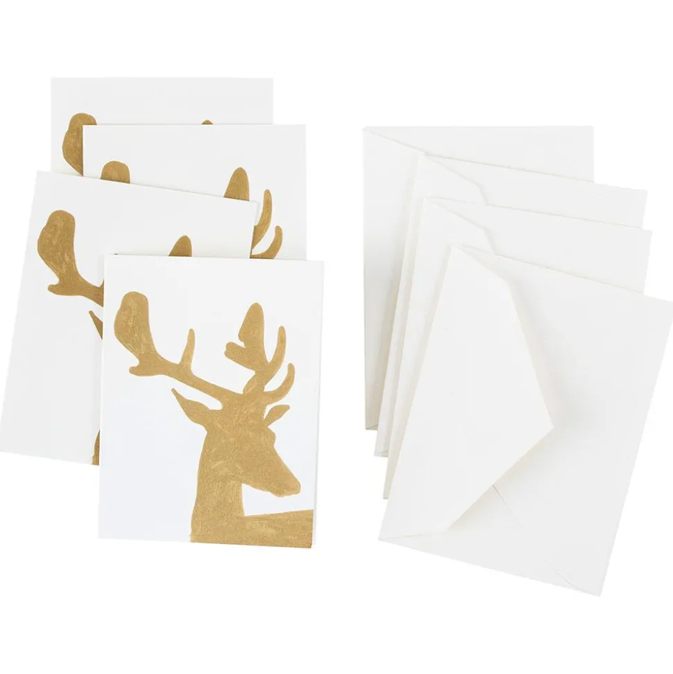 Alpine Stag Gift Enclosure Cards - 4 Mini Cards & 4 Envelopes