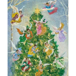 Angel Christmas Tree Large Boxed Christmas Cards - includes 15 cards & envelopes