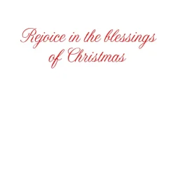 Angel In Red Dress With Trumpet C-Sized Christmas Cards Pack in Cello - 5 Cards & 5 Envelopes