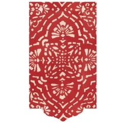 Annika Die-Cut Paper Linen Guest Towel Napkins in Red - 12 Per Package