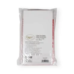 Annika Die-Cut Paper Linen Guest Towel Napkins in Red - 12 Per Package