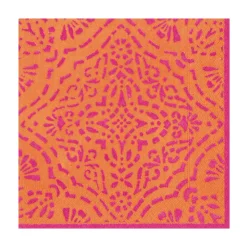 Annika Luncheon Napkins in Orange - 20 Per Package