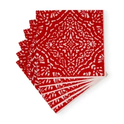 Annika Paper Cocktail Napkins in Red - 20 Per Package