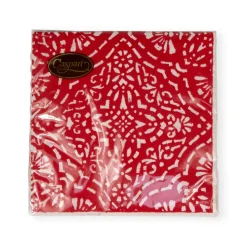 Annika Paper Cocktail Napkins in Red - 20 Per Package