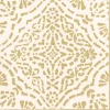 Annika Paper Linen Dinner Napkins in Ivory & Gold - 12 Per Package