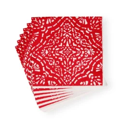 Annika Paper Luncheon Napkins in Red - 20 Per Package