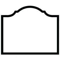 Arch Die-Cut Place Cards in Black Foil - 8 Per Package