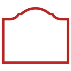 Arch Die-Cut Place Cards in Red - 8 Per Package