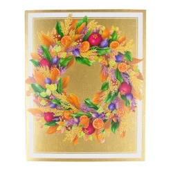 Autumn Wreath Petite Boxed Christmas Cards - includes 15 cards & envelopes