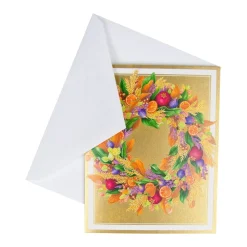Autumn Wreath Petite Boxed Christmas Cards - includes 15 cards & envelopes
