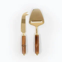 Bamboo Cheese Knife & Slicer - Set of 2
