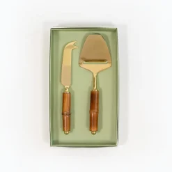 Bamboo Cheese Knife & Slicer - Set of 2