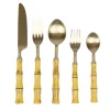 Bamboo Handle 5 Piece Flatware