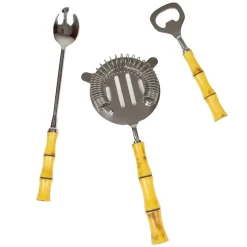 Bamboo Handle Bar Tools Set