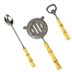 Bamboo Handle Bar Tools Set