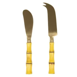 Bamboo Handle Cheese Knife & Spreader