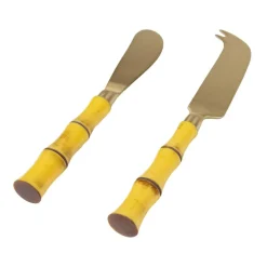 Bamboo Handle Cheese Knife & Spreader