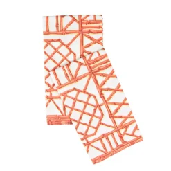 Bamboo Screen Coral Paper Linen Guest Towel Napkins - 12 Per Package