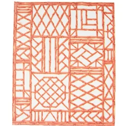 Bamboo Screen Coral Paper Linen Guest Towel Napkins - 12 Per Package