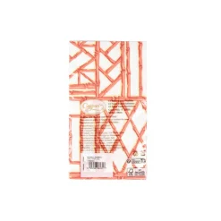 Bamboo Screen Coral Paper Linen Guest Towel Napkins - 12 Per Package