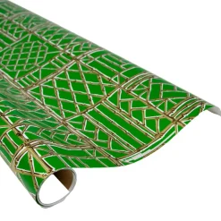 Bamboo Screen Green & Gold Gift Wrap - One 30" X 8' Roll