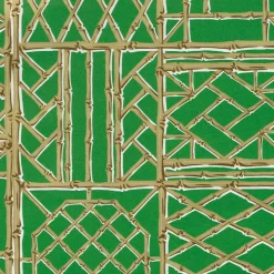 Bamboo Screen Green & Gold Gift Wrap - One 30