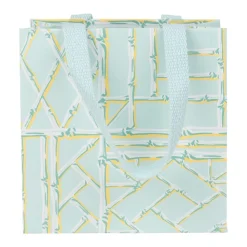 Bamboo Screen in Robin's Egg Small Square Gift Bags - One Gift Bag Included